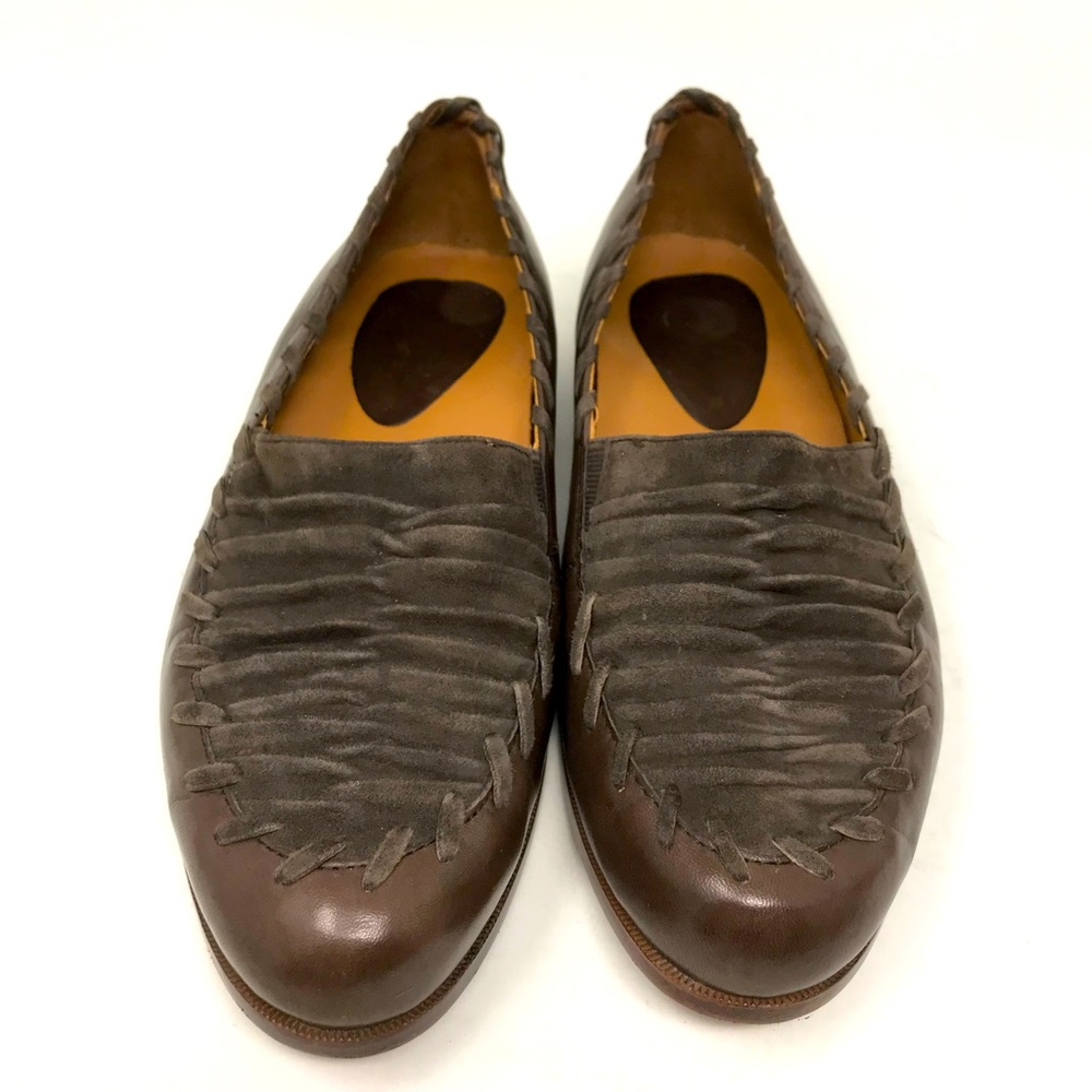 Earthies Fontana Womens Moc Leather Loafers Shoes Dark Brown 7B - Picture 4 of 8